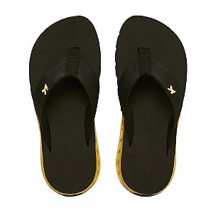 KENNER SANDÁLIA KENNER RAKKA PRETO COM DOURADO