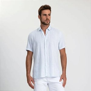 DOCTHOS CAMISA MANGA CURTA SLIM LISTRADA