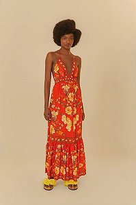 FARM VESTIDO CROPPED ESTAMPADO BORBOLETA EM FLOR