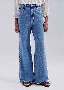 HERING CALÇA JEANS FEMININA PANTALONA CINTURA MÉDIA - AZUL