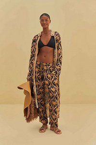 FARM BEACHWEAR CALÇA ARTESANAL CAMAFEU TROPICAL