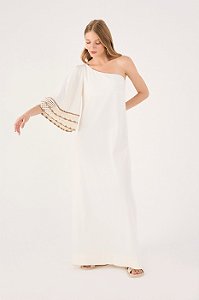DRESS TO VESTIDO LONGO MANGA CROCHET