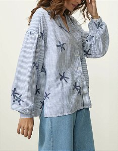 SHOULDER CAMISA BORDADO ESTRELA
