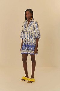 FARM VESTIDO CURTO ESTAMPADO SAMAMBAIA