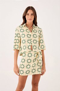 DRESS TO CAMISA CROPPED LINHO ESTAMPA RAIAR