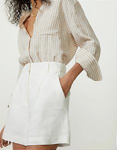 SHOULDER SHORTS ALFAIATADO DE LINHO OFF