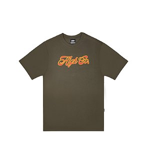 HIGH TEE SCRIPT OLIVE GREEN