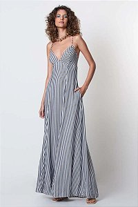 SLY VESTIDO MIDI DE ALÇA LISTRADO