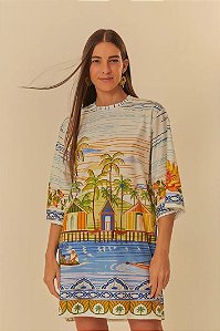 FARM VESTIDO TSHIRT BIG AMAZONIA RIBEIRINHA