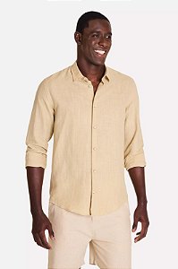 SIMPLES RESERVA CAMISA ML LINHO PALHA
