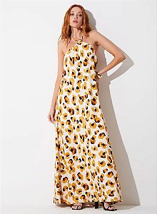 SOMMER VESTIDO EVASÊ FRENTE  ÚNICA COM ALÇA ESTAMPADO BRUSHING