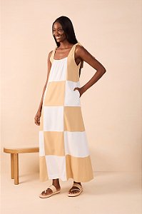 DRESS TO VESTIDO CROPPED LINHO RECORTES