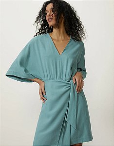 SHOULDER VESTIDO CURTO MANGA KIMONO