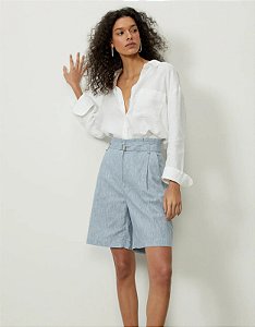 SHOULDER BERMUDA ALFAIATADA COM CINTO