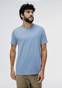 HERING CAMISETA BÁSICA UNISSEX MANGA CURTA WORLD - AZUL