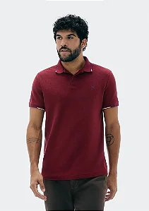 HERING CAMISA POLO MASCULINA MANGA CURTA COM BORDADO - VERMELHO