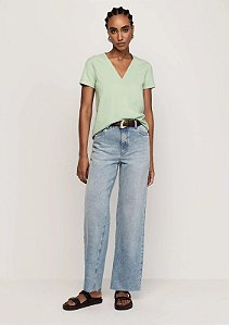 DZARM CALÇA JEANS WIDE LEG SLIM E-CO2 - AZUL
