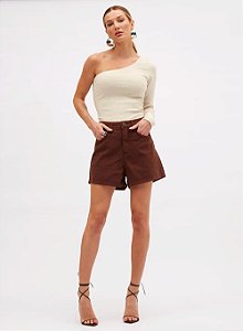 SOMMER BLUSA SLIM TEXTURIZADA  BEGE ITALIAN