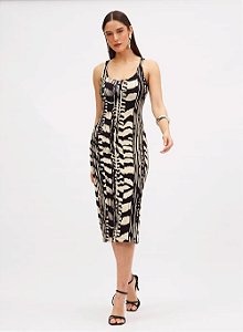 SOMMER VESTIDO ESTAMPADO ABSTRATA