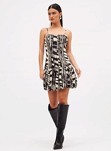 SOMMER VESTIDO ESTAMPADO ABSTRATA