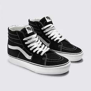 VANS TÊNIS SK8-HI PLATAFORMA BLACK TRUE WHITE