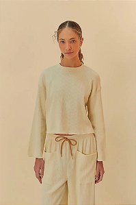 FARM BLUSA MANGA LONGA TEXTURA