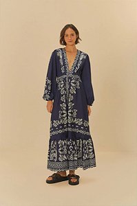 FARM VESTIDO CROPPED ESTAMPADO RELICARIO TROPICAL