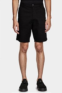 ARAMIS BERMUDA CHINO COLOR NOVA ESSENCIAL - PRETO