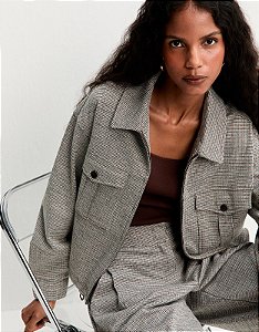 SHOULDER BOMBER PIED DE POULE 360