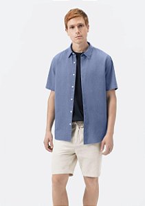 HERING BERMUDA MASCULINA RETA COM LINHO - BEGE