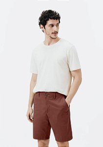 HERING BERMUDA BÁSICA MASCULINA CHINO RETA EM SARJA - MARSALA