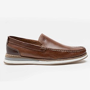 DEMOCRATA MOCASSIM DENIM FLOW CONHAQUE/MARROM