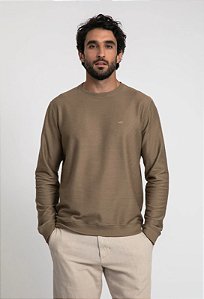 DOCTHOS BLUSÃO SLIM MALHA TEXTURIZADA - AREIA
