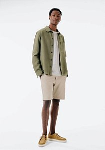 HERING BERMUDA MASCULINA RETA EM SARJA - BEGE