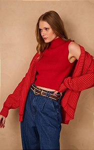 DRESS TO BLUSA TRICOT GOLA ALTA VINHO BOSSA