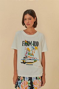 FARM T-SHIRT FIT ESTAMPADA  FARM RIO COPACABANA OFF