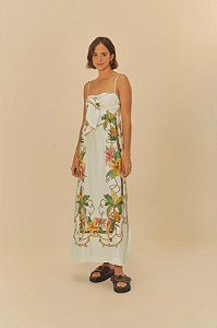 FARM VESTIDO CROPPED ESTAMPADO RIQUEZA TROPICAL