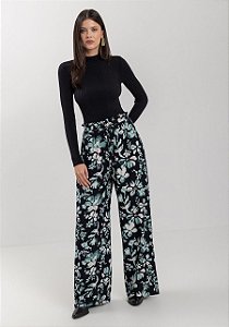 LEZ A LEZ BLUSA DE MANGAS LONGAS CANELADA COM GOLA ALTA EM TRICÔ