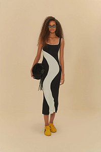 FARM VESTIDO RECORTES PB CREPE