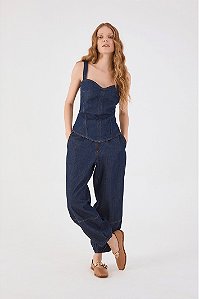 DRESS TO CALÇA JEANS BARREL ZIPER