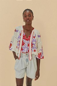 FARM BERMUDA JEANS BAGGY BAIXA