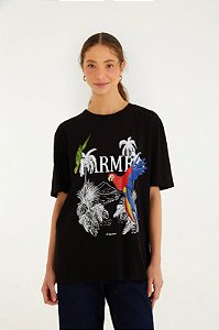 FARM T-SHIRT MÉDIA PAISAGEM IPANEMA PRETA