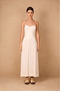 DRESS TO VESTIDO LINHO CROPPED - OFF WHITE