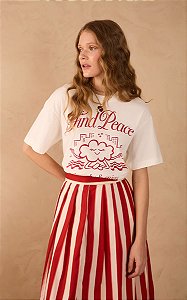 DRESS TO T-SHIRT SILK FIND PEACE - OFF WHITE