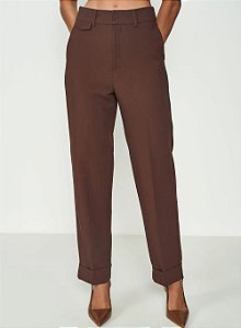 COLCCI CALÇA ALFAIATARIA RETA - MARROM BEATEN BROWN