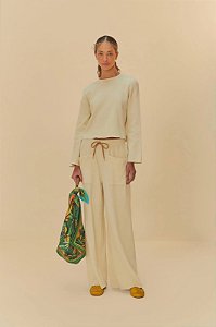 FARM CALÇA BOLSOS TEXTURA