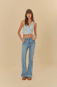 FARM CALÇA JEANS FLARE