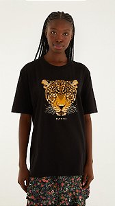 FARM T-SHIRT MÉDIA ONCA ESMERALDA PRETA