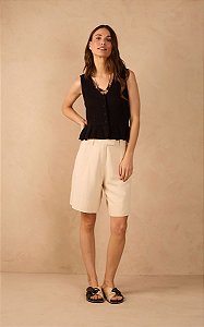 DRESS TO BERMUDA LINHO MODERNA - OFF POLVILHO