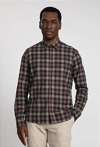 DOCTHOS CAMISA SLIM MANGA LONGA FLANELA XADREZ
